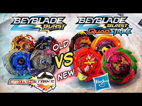 Beyblade Burst Wave 4 SwitchStrike vs QuadStrike - Old School vs New School Hasbro Beyblade Battles!