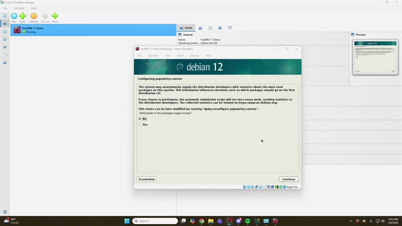 FreePBX 17 Step by Step Setup and Install