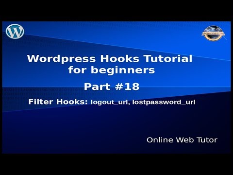 Wordpress Hooks Tutorial for beginners from scratch 18 Logout url Lost password url filter hooks