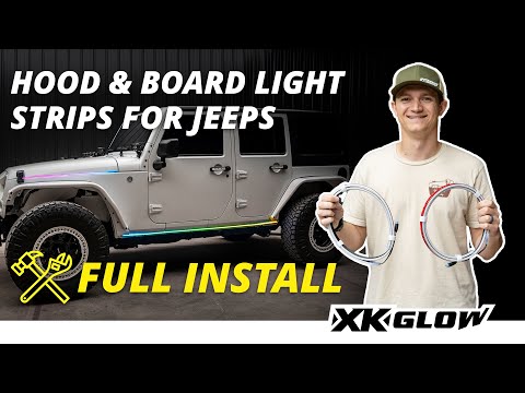 Installing XKmax LED Hood & Board Strips – Jeep JK, JL & JT #jeep  #ledlighting