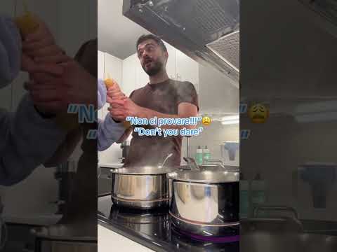 Seeing if my Italian husband will react to me breaking the spaghetti again😂 #shorts