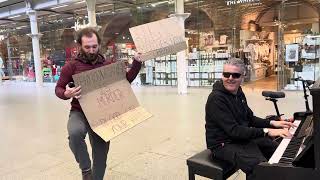 Ludicrous Vegan Protest At The Public Piano