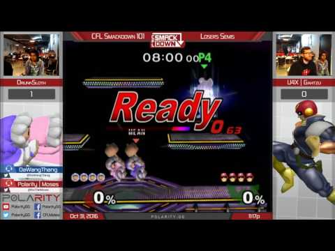 CFL Smackdown 101 Melee - Drunksloth (ICs) vs U4X Gahtzu (Falcon) - Losers Semis
