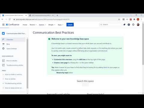 Atlassian Confluence Masterclass 2020 Lecture 24   Space Blueprints Knowledge Base Space & Troublesh
