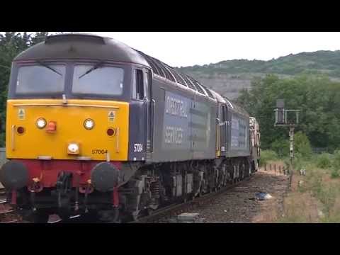 DRS 57004+57002. 6K73 Flasks. Carnforth. 17/06/14
