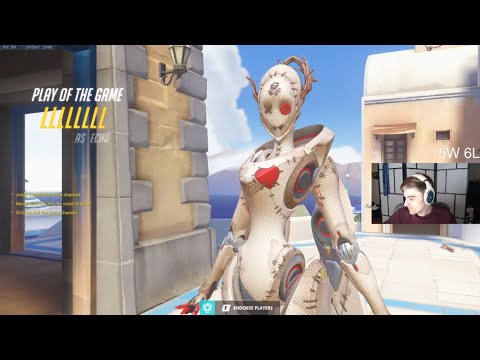 JAKE CARRY MCCREE AND ECHO! POTG! [ OVERWATCH SEASON 25 TOP 500 ]