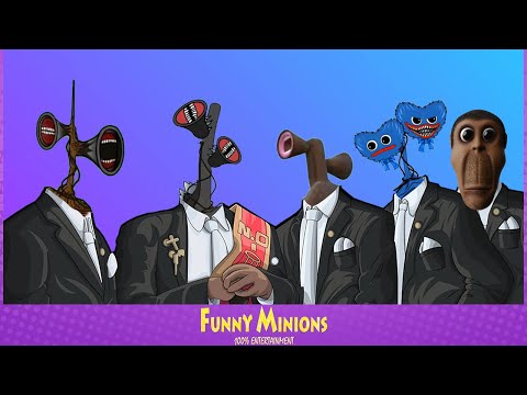 Siren Head and Sirenzilla & Obunga and Huggy Head - Coffin Dance Meme (COVER)