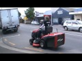 Lisa Tearing Up The Kaiapoi Main Street On A Lawnmower Live Inspired Journey