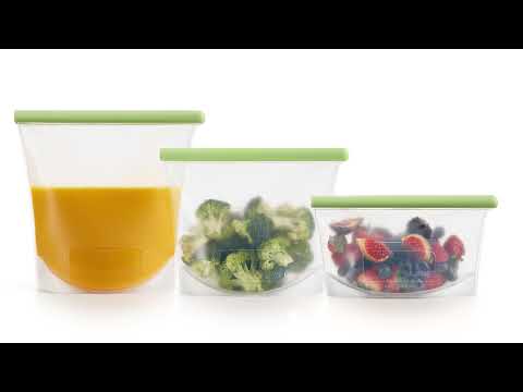 שקית סיליקון לאחסון, הקפאה והפשרת מזון Lekue 