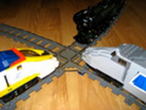 LEGO Emerald Night, TGV, and Eurostar three-way train crash