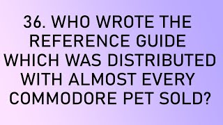 Commodore Computer Quiz 4 Win a Commodore 64 Cartridge! (2020)