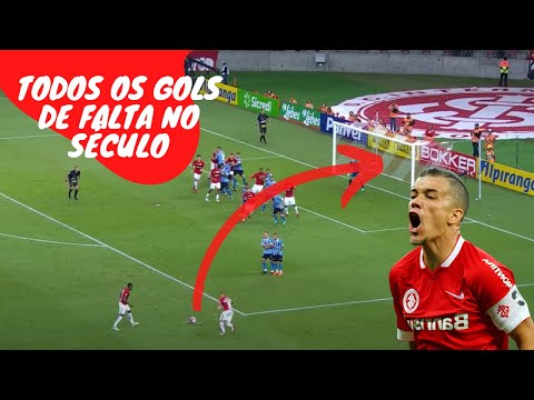 TODOS os 77 Gols de FALTA do INTERNACIONAL no Século XXI | Em Ordem Cronológica