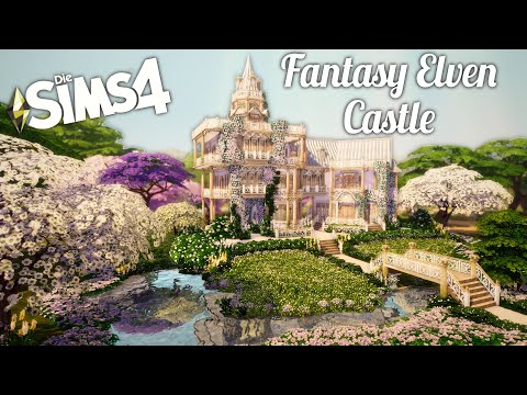 Fantasy Elven Castle [NoCC] | #MUShellChallenge | Sims 4 Speed Build and Tour