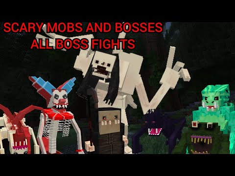 Minecraft Scary Mobs and Bosses All Boss Fights ( 1.18.2 Mod )