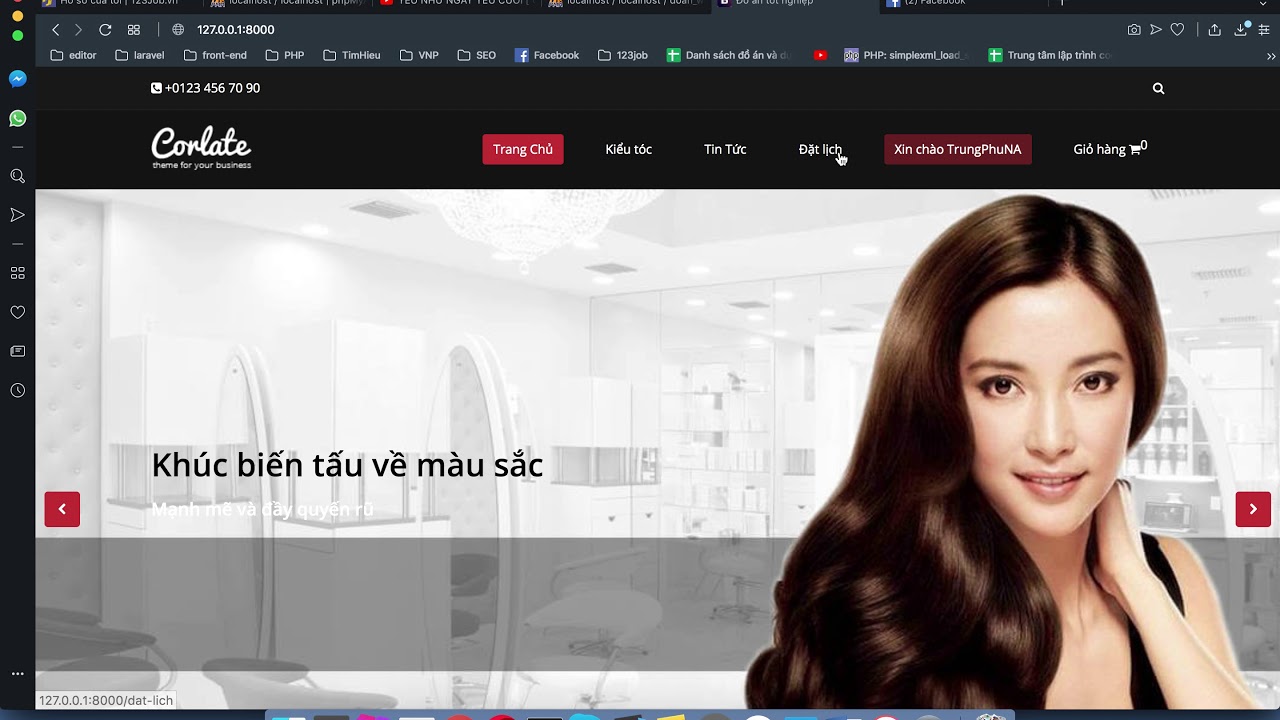 [Codethue.net] - Preview đồ án website tóc  - Code thuê đồ án CNTT