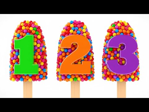 Learn Numbers with Colorful Balls Ice Cream ️🎨🌈 Colors and Numbers Collection | ABC Babies Learning