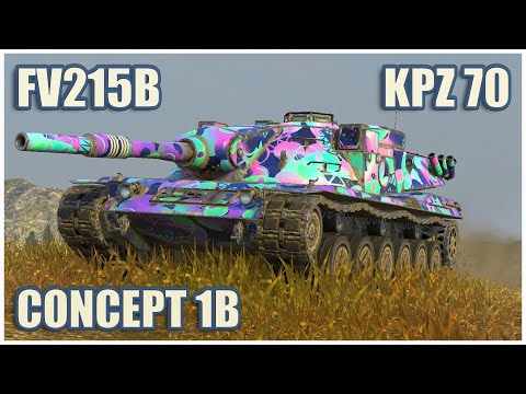 Kpz 70, Concept 1B & FV215b • WoT Blitz Gameplay