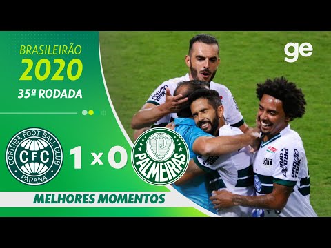 Gols e lances de Coritiba x Palmeiras