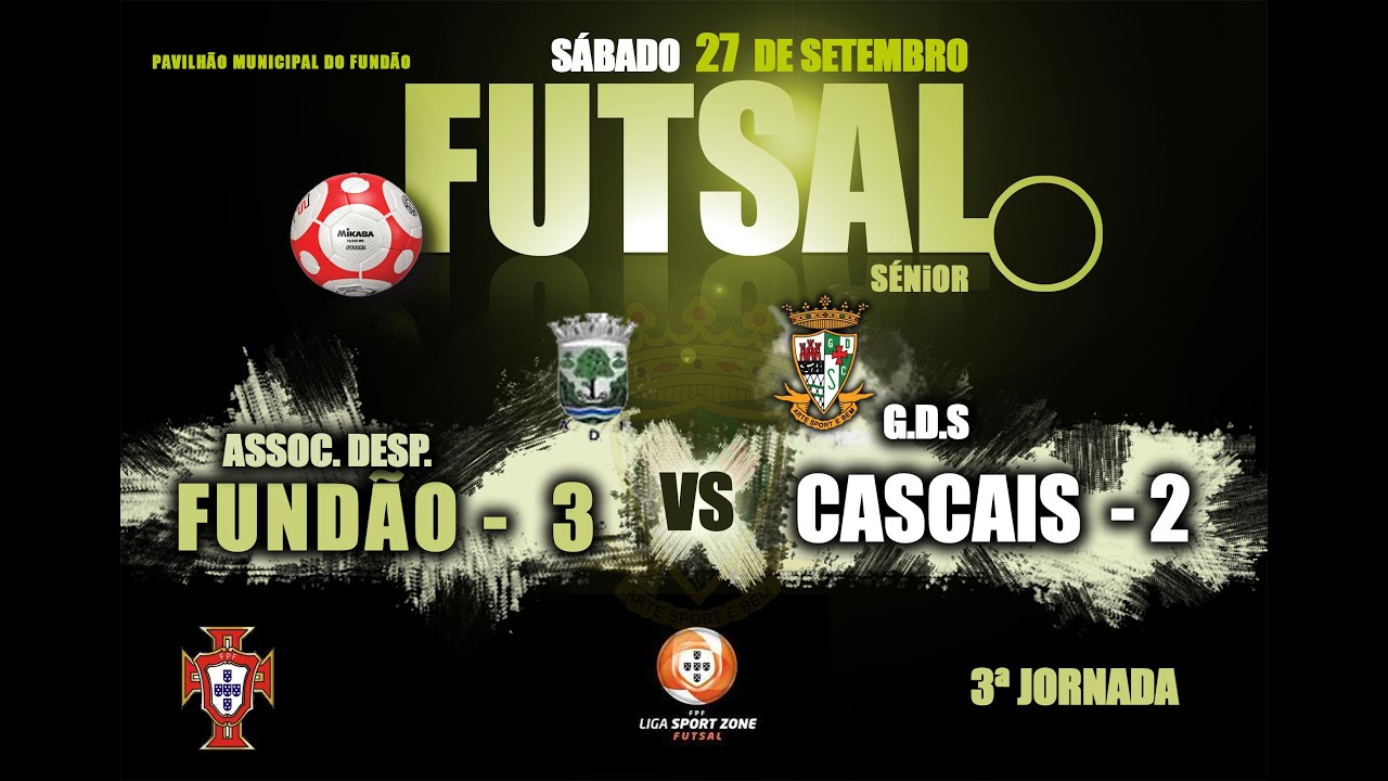 Resumo 3ª Jª Liga Sport Zone AD Fundão 3 - 2  G...