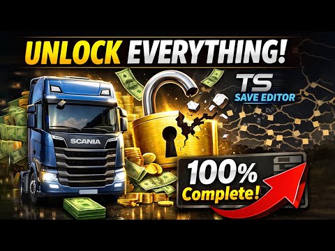 How To Unlock Everything In ETS 2 Using TS Save Editor (100% Progress 2025)