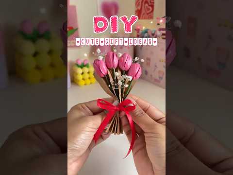 DIY Pista shells Tulip Flower Bouquet | Cute Gift Ideas 🌷💐 #shorts #viralshorts #diy #handmade