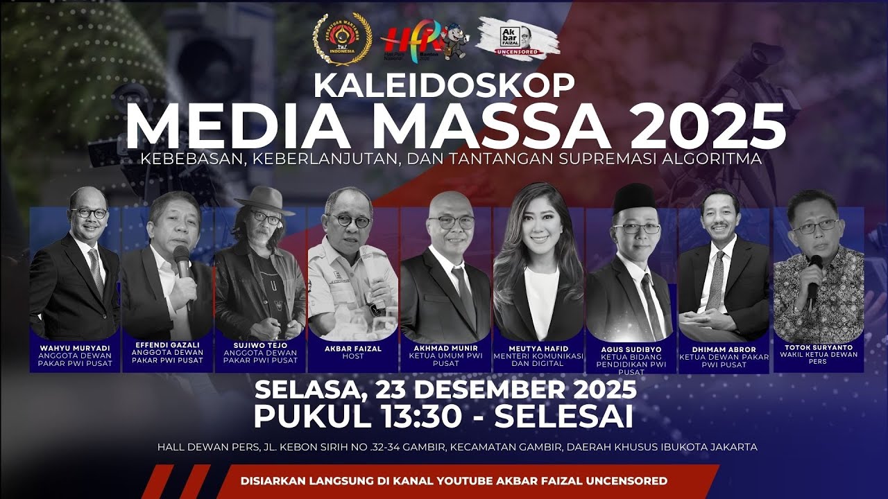 Kaleidoskop Media Massa 2025. Kebebasan, Keberlanjutan, Dan Tantangan Supremasi Algoritma