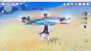 【原神】Luna8遊月の海(下側)：トレジャーコンパスLv1を使って宝箱を取っていくだけ（霜月：遊月の海：幕状黒色物質収容実験室
