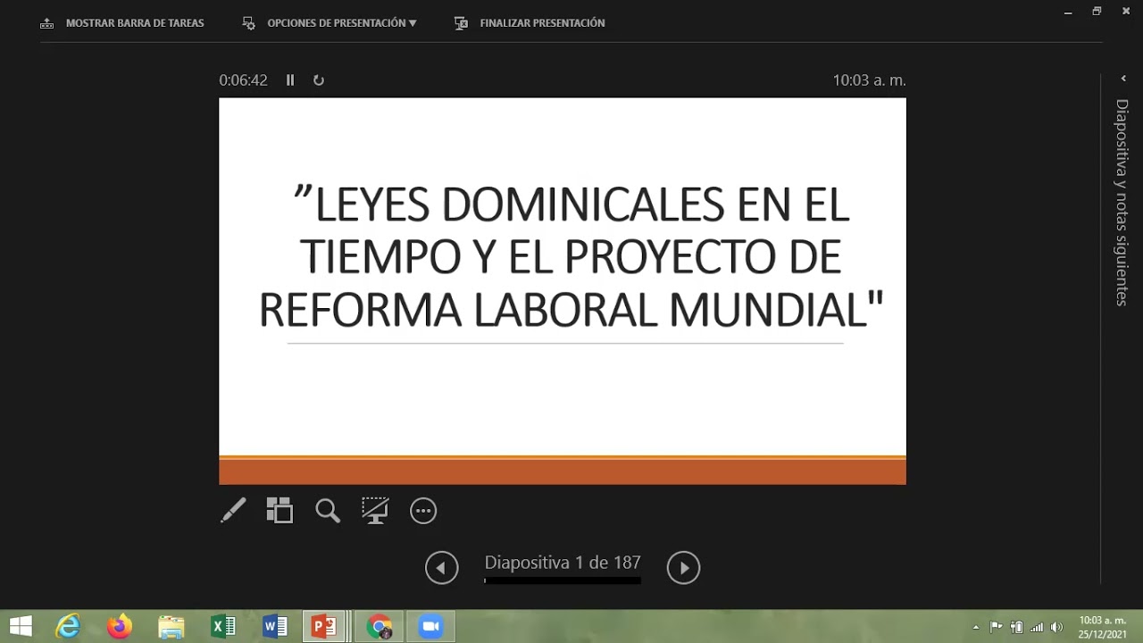 Leyes dominicales en el tiempo y proyecto de reforma laboral mundial Parte 1