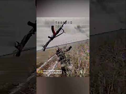 Russian Soldier Hunted by Ukrainian FPV Drone