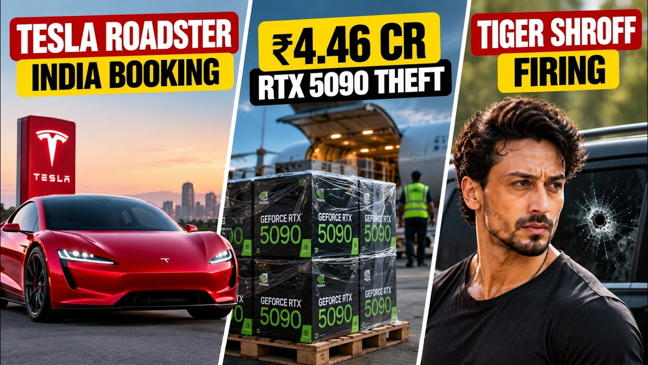 Tesla Roadster ₹2 5 Cr Booking, ₹4 46 Cr GPU Theft, Tiger Shroff Firing