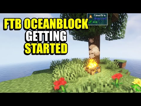 Ep1 Getting Started - Minecraft FTB OceanBlock Modpack