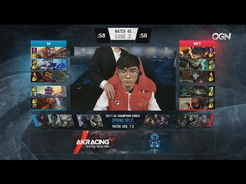 [MEGA EPIC] KT (Smeb Gragas) VS SKT (Huni Rumble) Game 3 Highlights - 2017 LCK Spring W6D3