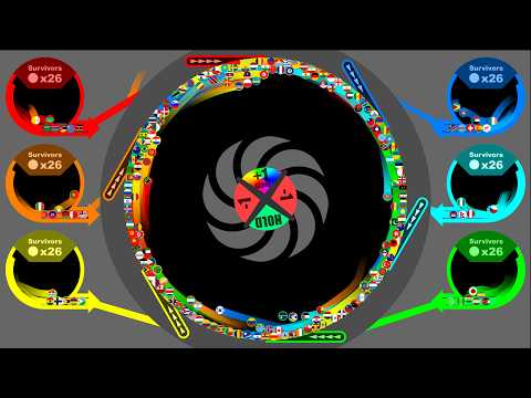 Worldwide Team Competition #8 - Marble Race Countries in Algodoo