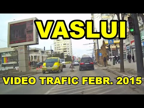 Orasul VASLUI traseu str Zimbrului - Crucea Garii - Centru video trafic febr. 2015