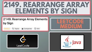 YouTube video 'Leetcode | 2149. Rearrange Array Elements by Sign | Medium | Java Solution'
