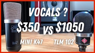 Video thumbnail for NEUMANN TLM 102 VS ROSWELL PRO AUDIO MINI K47 - Microphone comparison by Tim Moxey