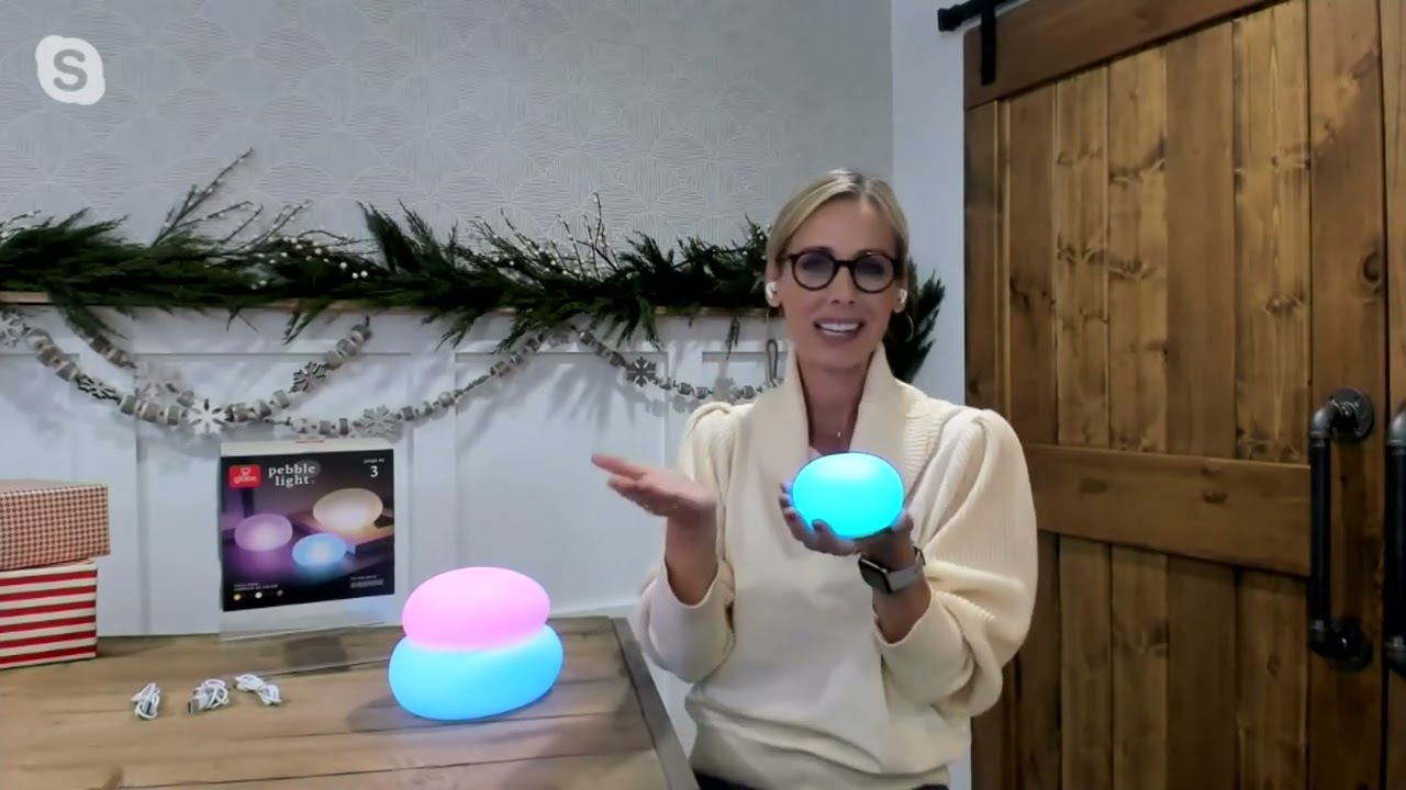 Globe Electric Set of 3 Indoor/Outdoor Rechargeable Pebble Lights on QVC