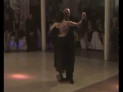  Luigi Bisello  and  Tania Grisostomi  are  dancing  to  a  tango  at  Pasqua Tango Festival  in  2016