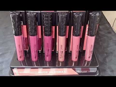 BATOM LÍQUIDO MATTE 24 HORAS NUDE 313 AO 318 MAX LOVE BOX COM 48 UN
