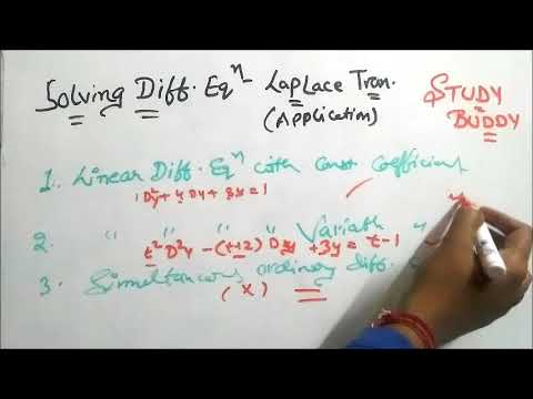 Solving Differential Equations (Application) - Laplace Transform Video