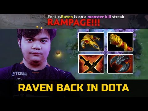 FNATIC.RAVEN BACK IN DOTA - BAD START TO RAMPAGE CARRY DOTA 2