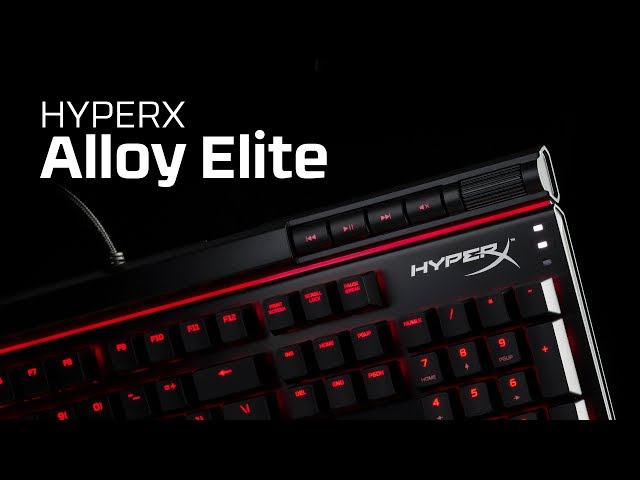 Multimedia Gaming-Tastatur mit LED-Hintergrundbeleuchtung - HyperX Alloy Elite