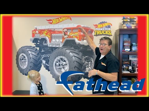 Hot Wheels Fathead Monster Truck Fire Engine For Your Wall | Hot Wheels