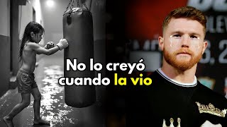 CANELO LLORA al ver a una NIÑA DE 7 AÑOS abandonada entrenando boxeo bajo LA LLUVIA