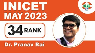 Download Lagu Rank-34 INICET MAY 2023 | Dr. Pranav Rai | DAMS Proud Student Thumbnail