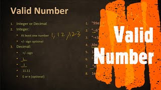 YouTube video 'Valid Number | LeetCode 65 | Coders Camp'