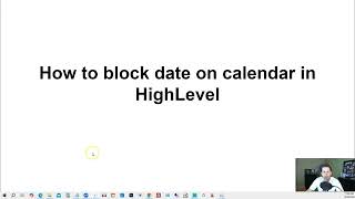 How to block a date on the calendar in HighLevel