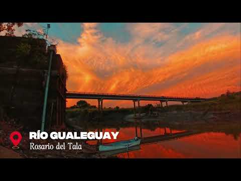Cuando cae la tarde sobre el Río Gualeguay, en Rosario del Tala, dibuja ese cielo magnífico…
