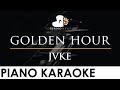 JVKE - golden hour - Piano Karaoke Instrumental Cover with Lyrics