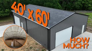 How much is a 40'x60' Metal Building with Concrete and Insulation | Wo